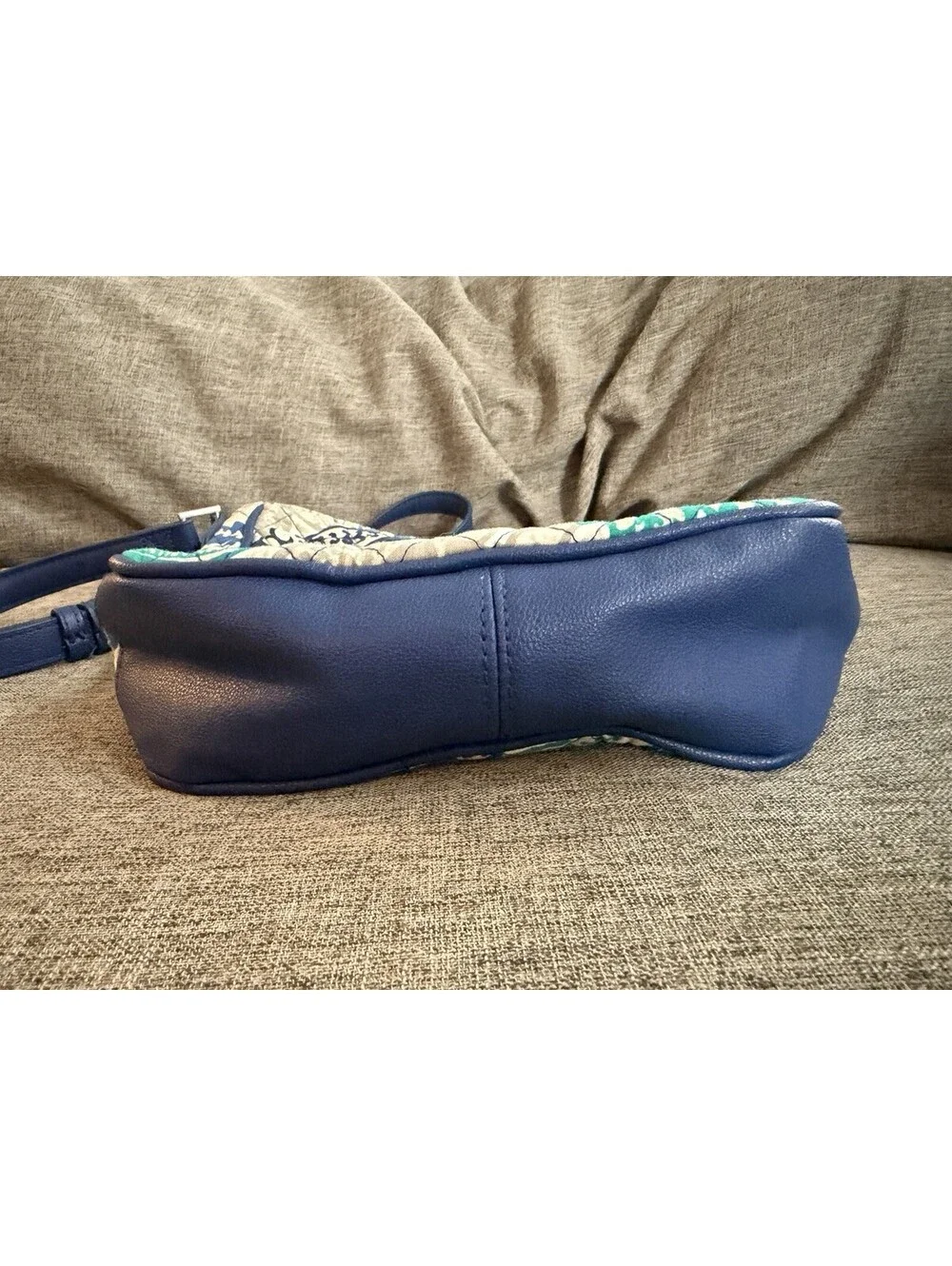 Vera Bradley Vivian In Santiago Blue Gray Crossbody Blue Strap